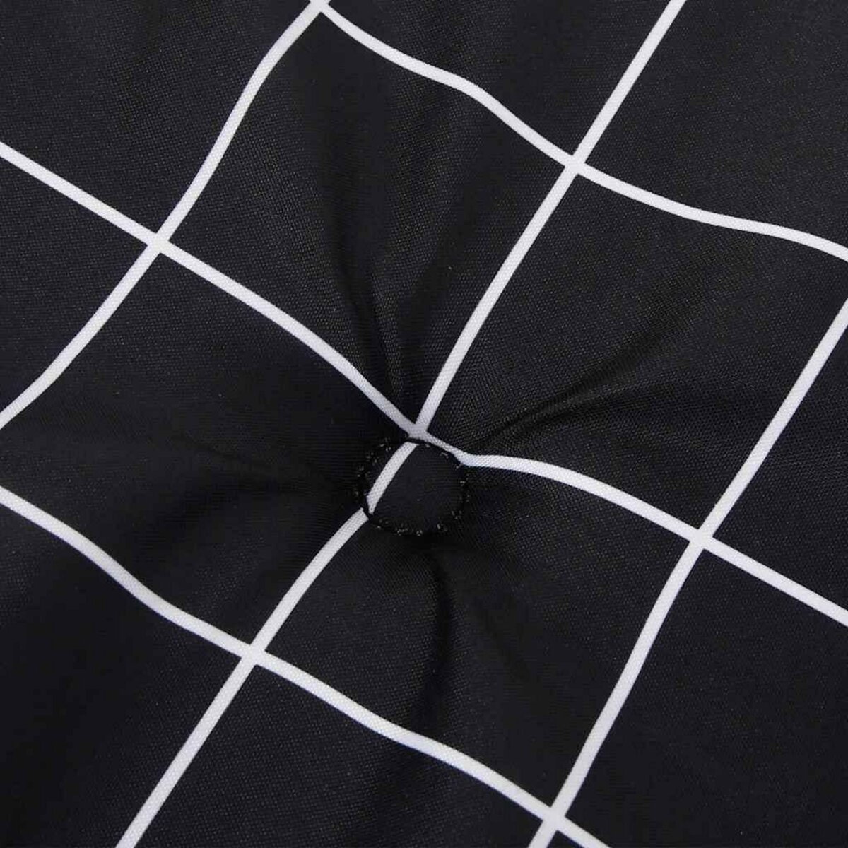 VIDAXL Coussin de banc de jardin carreaux noir 120x50x3cm tissu oxford