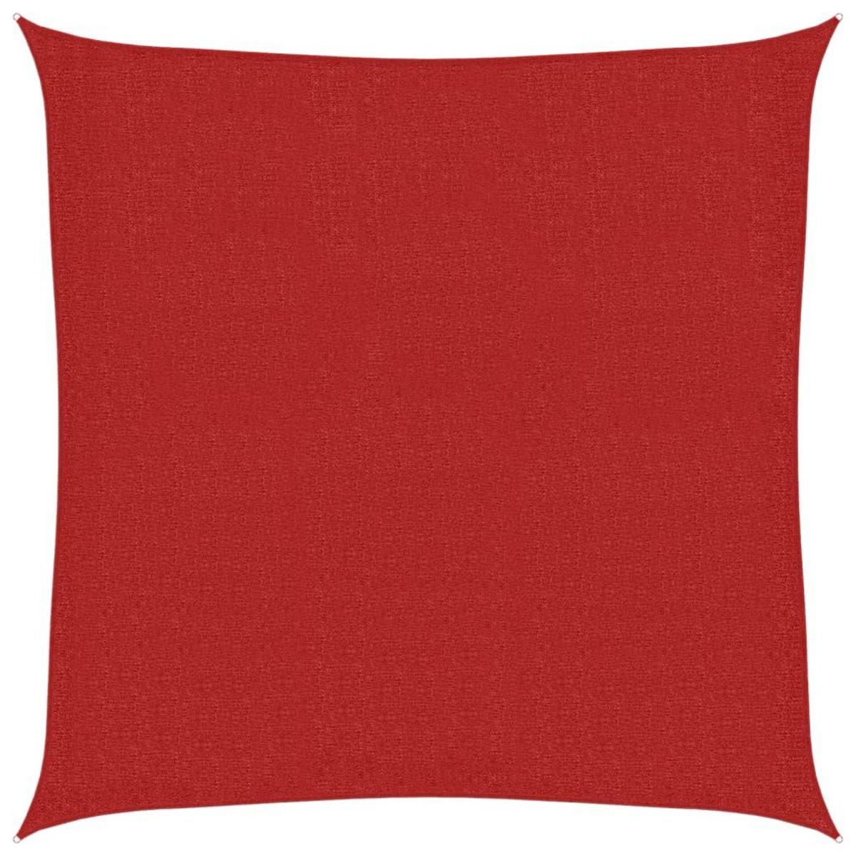 VIDAXL Voile d'ombrage 160 g/m^2 Rouge 3,6x3,6 m PEHD