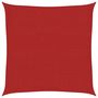 Voir la diapositive 2 : VIDAXL Voile d'ombrage 160 g/m^2 Rouge 3,6x3,6 m PEHD