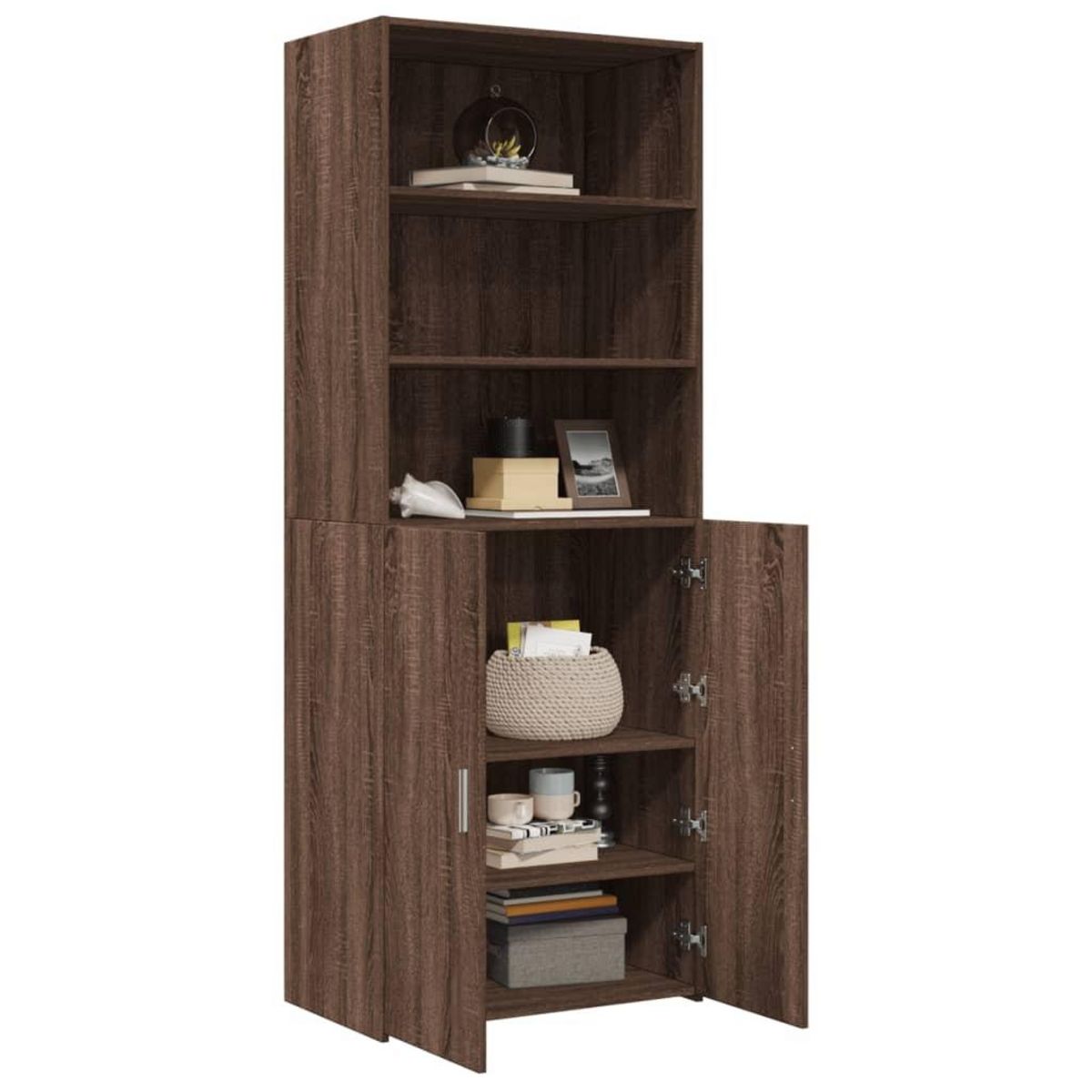 VIDAXL Buffet haut chene marron 70x42,5x185 cm bois d'ingenierie