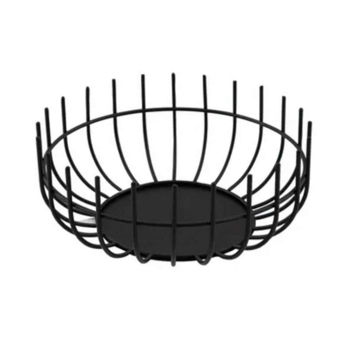 point virgule Corbeille en métal 25cm noir - PV-CHR-3033