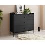 Voir la diapositive 4 : BEST MOBILIER Filipo - commode - noir - 80 cm