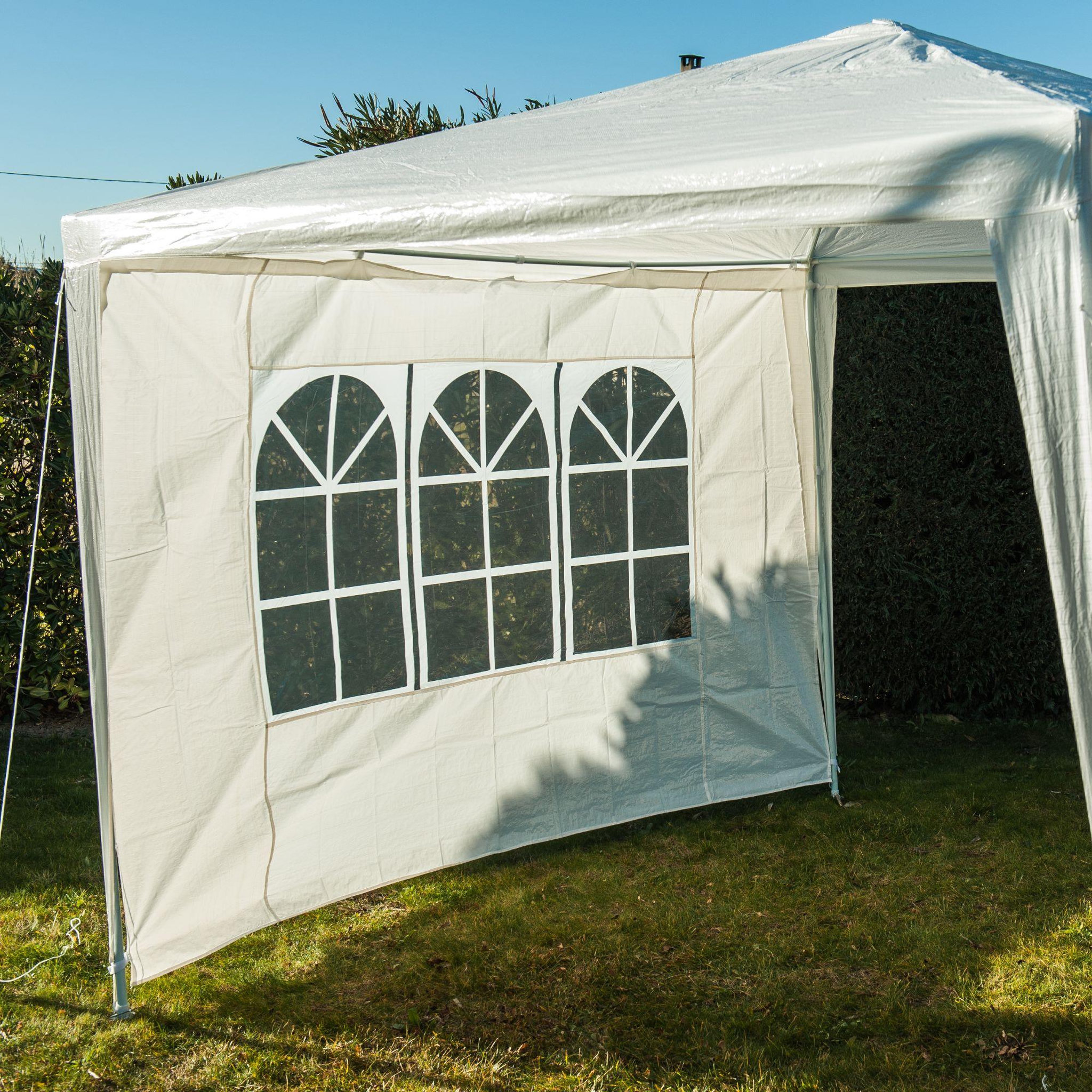 Voir la diapositive 2 : WERKAPRO Côté de tente fenêtre blanc 2.9 x 1.9 m