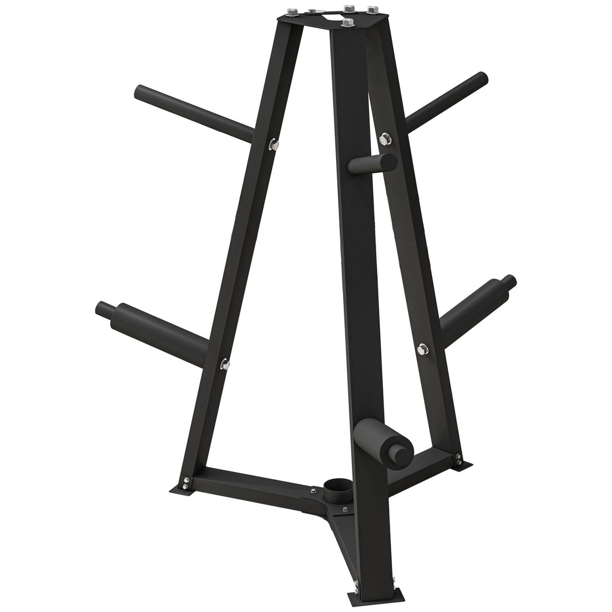 HOMCOM Support de poids pour plaques barre d'haltère - rack de rangement poids max. 300 Kg - acier noir