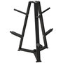 Voir la diapositive 1 : HOMCOM Support de poids pour plaques barre d'haltère - rack de rangement poids max. 300 Kg - acier noir