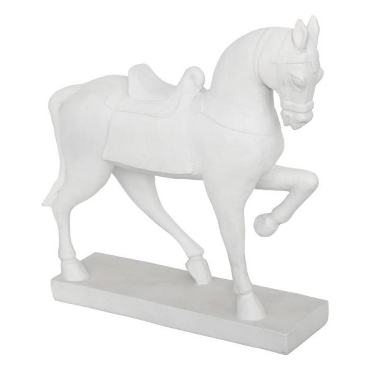 ATMOSPHERA Statuette Déco Cheval  Little Cottage  35cm Blanc