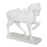 ATMOSPHERA Statuette Déco Cheval  Little Cottage  35cm Blanc
