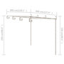 Voir la diapositive 6 : VIDAXL Pergola de jardin Marron antique 4x3x2,5 m Fer