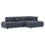 Voir la diapositive 2 : LISA DESIGN Curtis - canapé d'angle droit 4 places en tissu texturé