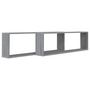 Voir la diapositive 3 : VIDAXL Etageres murales cube 2 pcs Sonoma gris 100x15x30 cm Bois