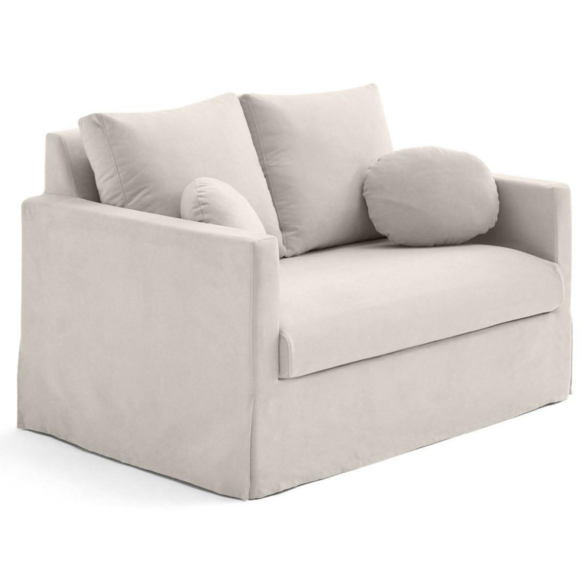 LISA DESIGN Serena - canapé droit déhoussable 2 places en tissu