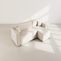 Voir la diapositive 6 : BEST MOBILIER Jonas - canapé d'angle réversible 4 places convertible avec coffre en tissu texturé