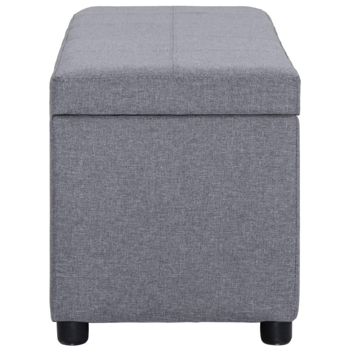 VIDAXL Banc avec compartiment de rangement 116 cm Gris clair Polyester