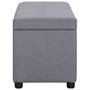 Voir la diapositive 3 : VIDAXL Banc avec compartiment de rangement 116 cm Gris clair Polyester