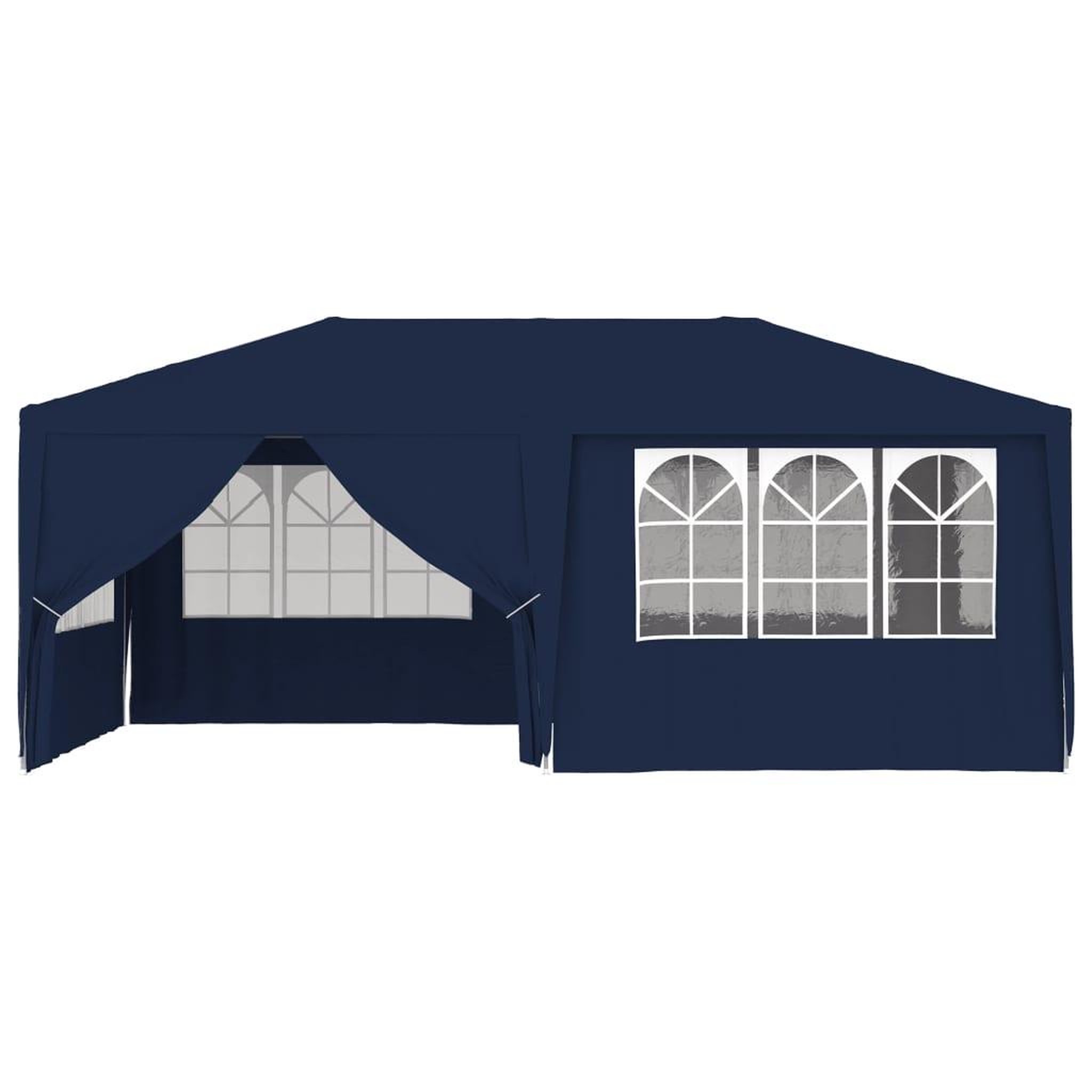 Voir la diapositive 4 : VIDAXL Tente de reception avec parois laterales 4x6 m Bleu 90 g/m^2