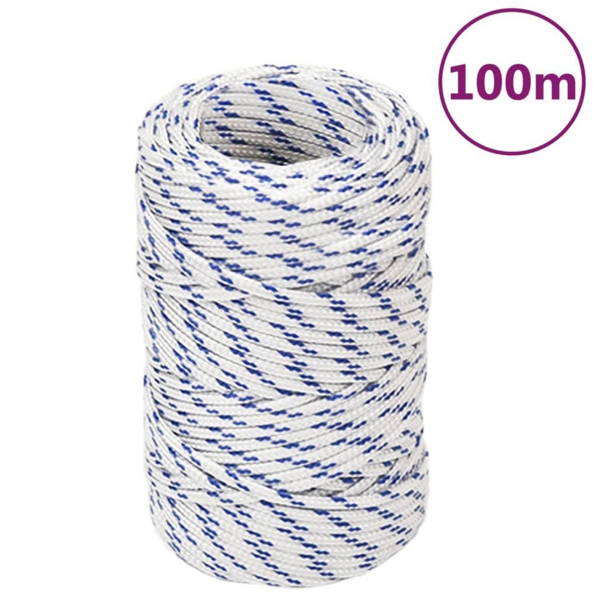 VIDAXL Corde de bateau Blanc 2 mm 100 m Polypropylene