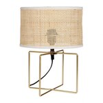 OSTARIA Lampe métal rotin Yuca beige