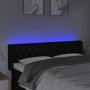 Voir la diapositive 4 : VIDAXL Tete de lit a LED Noir 163x16x78/88 cm Tissu