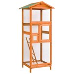 VIDAXL Cage a oiseaux 68x62x166 cm bois de sapin massif