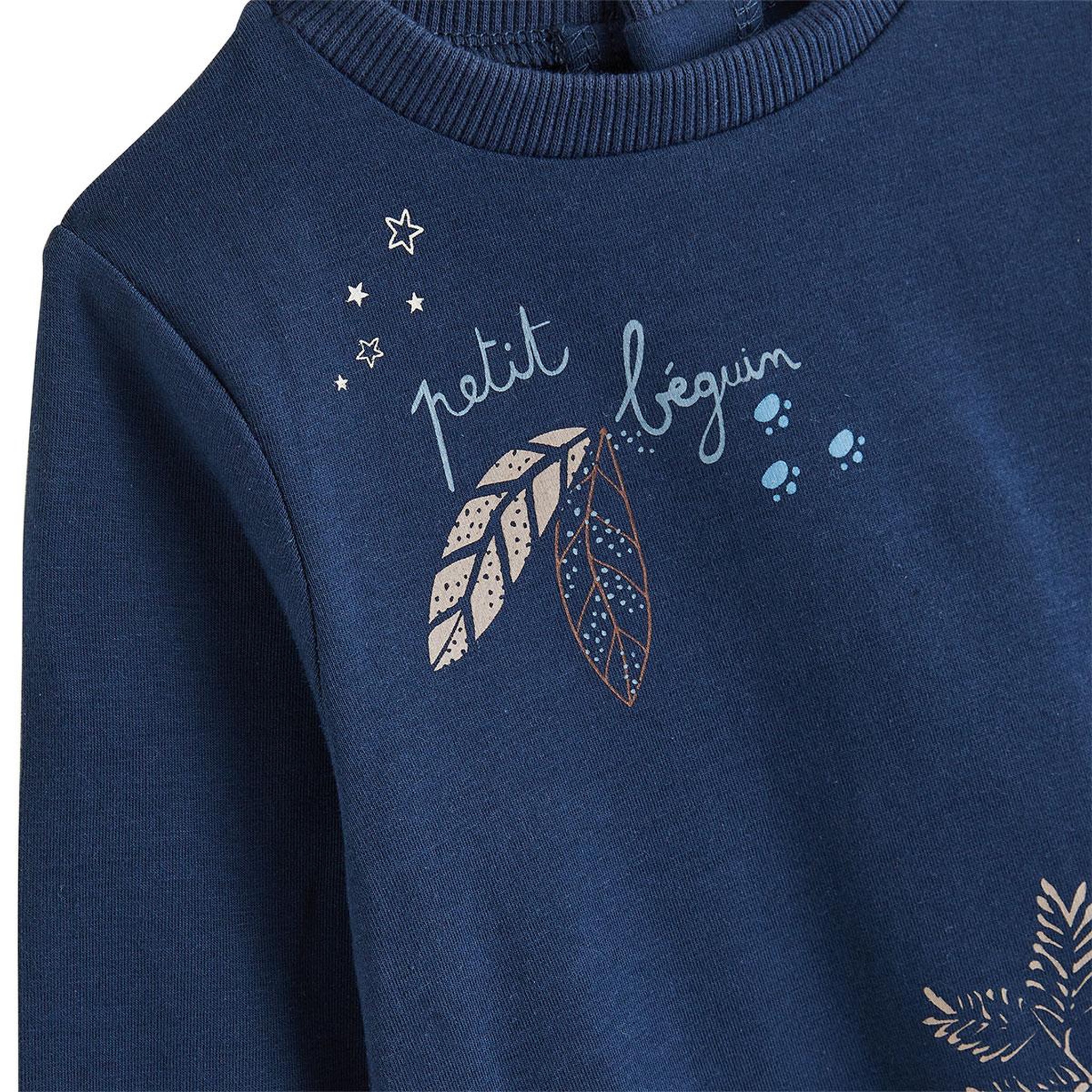 Voir la diapositive 3 : PETIT BEGUIN Lot de 2 t-shirts bébé manches longues mathéo