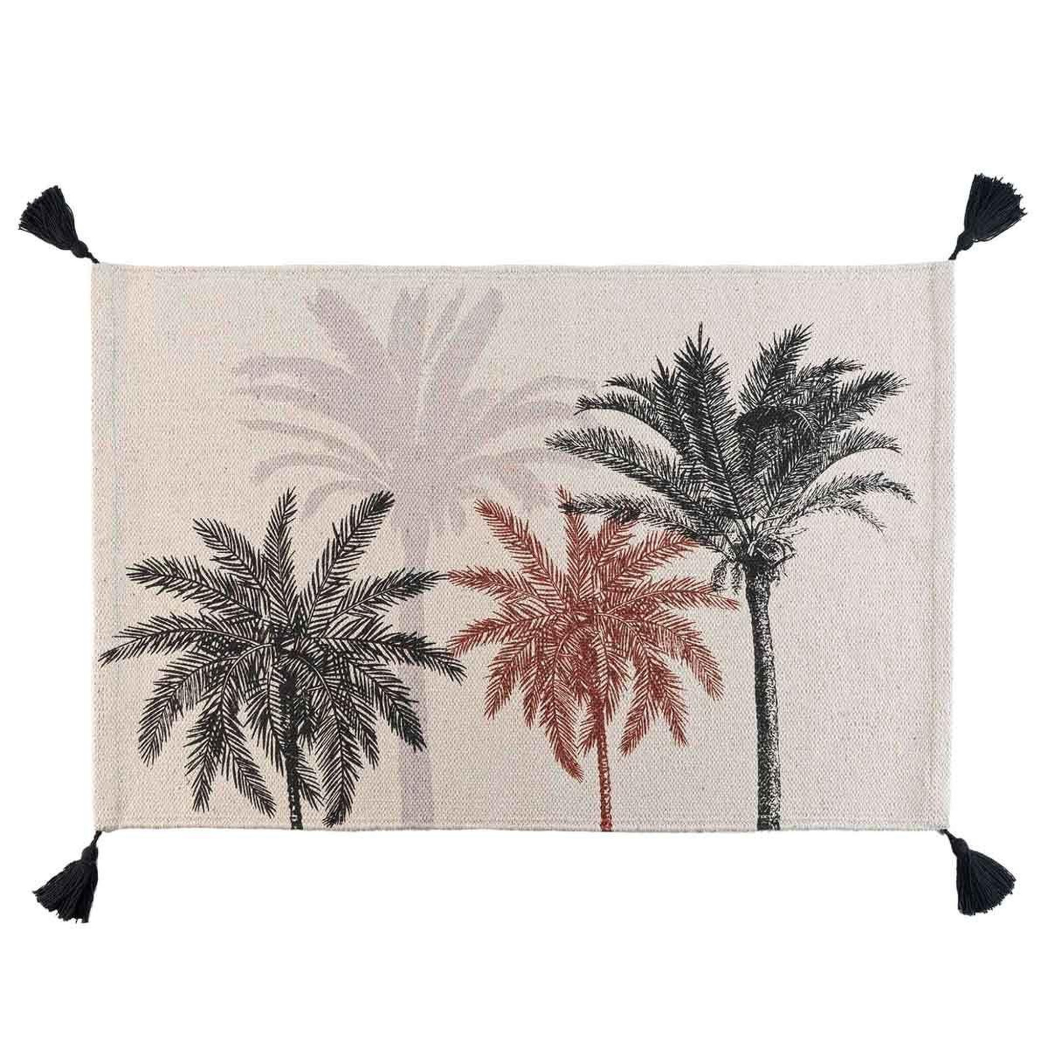 Douceur d'Intérieur Tapis déco imprimé  kenya lodge  60x90cm naturel