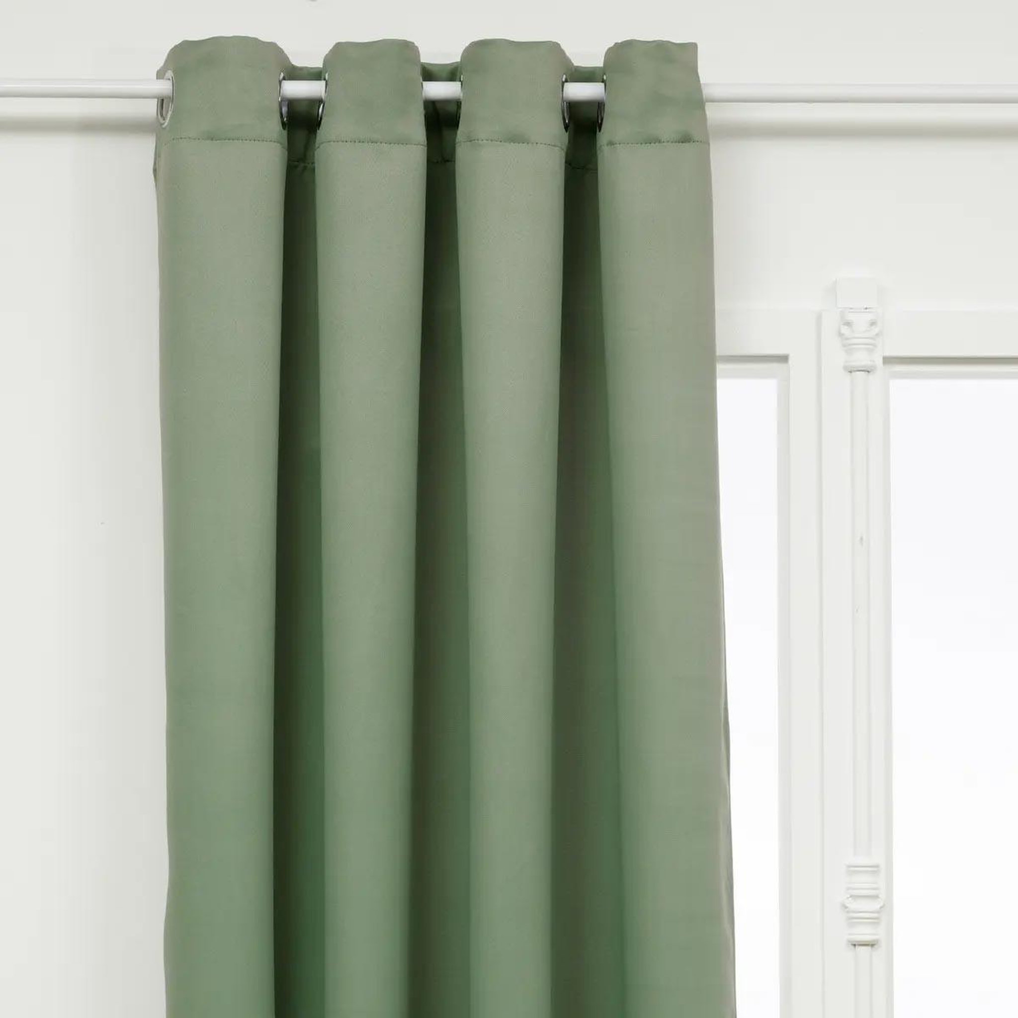Voir la diapositive 2 : ATMOSPHERA Lot de 2 rideaux occultants  kerry  135x240cm vert céladon