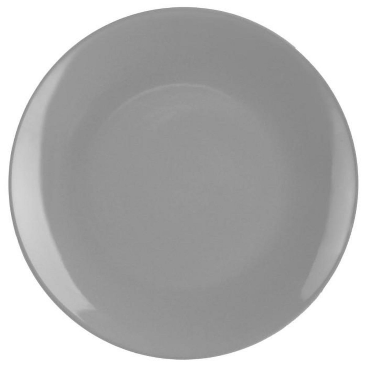 SECRET DE GOURMET Lot de 6 Assiettes Plates  Colorama  26cm Gris