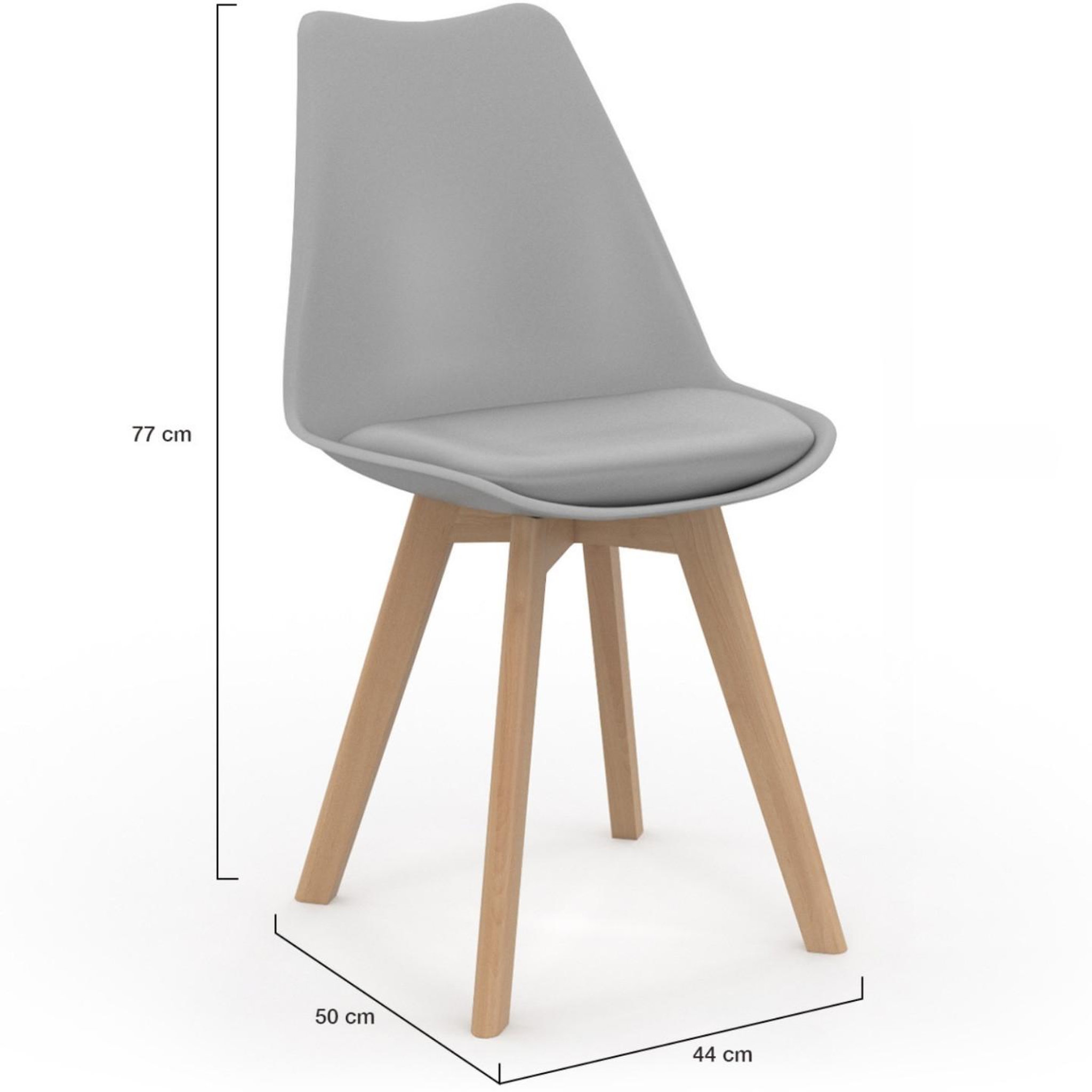 Voir la diapositive 5 : ID MARKET Lot de 6 chaises scandinaves sara mix color bleu x2, gris clair, gris foncé x2, jaune