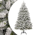VIDAXL Sapin de Noël artificiel a charnieres avec neige floquee 300 cm