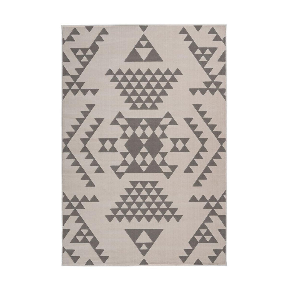 Paris Prix Tapis Ethnique à Poils Courts  Esperanto VI  Taupe