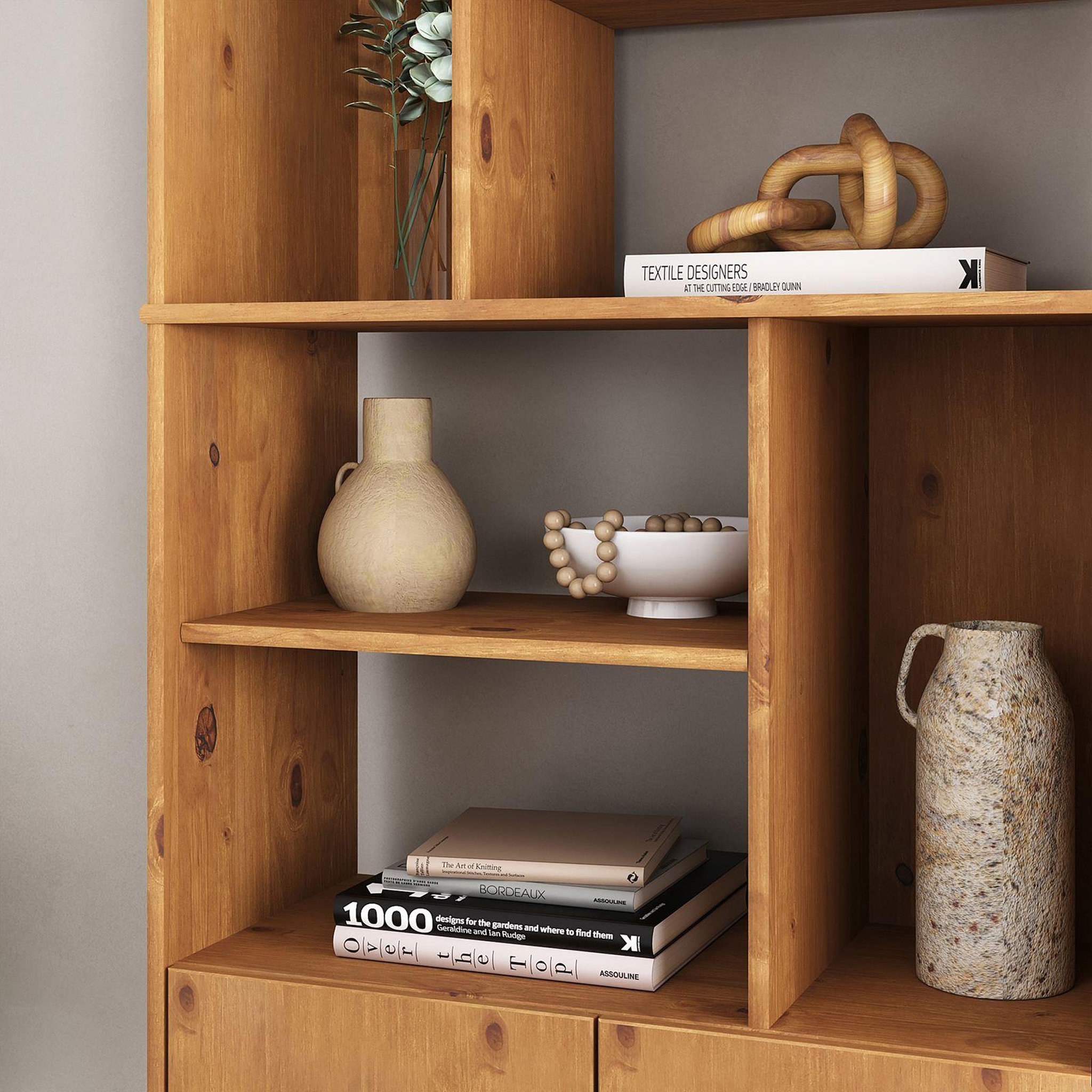 Voir la diapositive 4 : IDIMEX Buffet haut SIMONA H 188 cm en bois massif