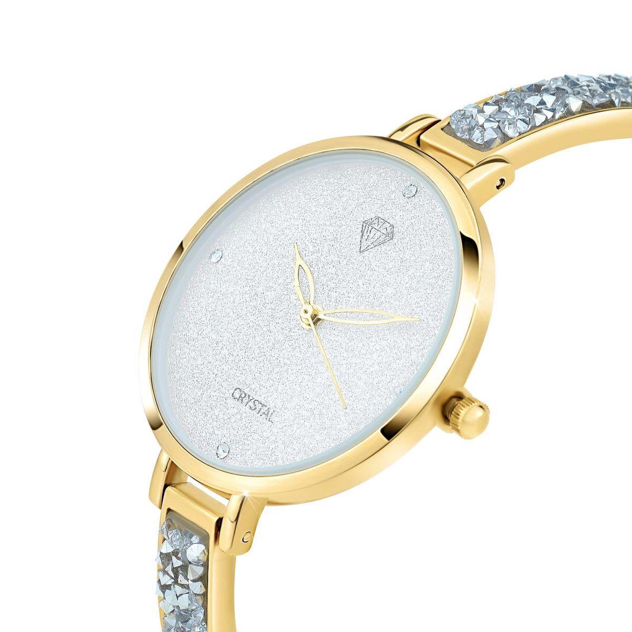 Voir la diapositive 3 : SC CRYSTAL Montre Nola SC Crystal ornée de 4 Cristaux scintillants