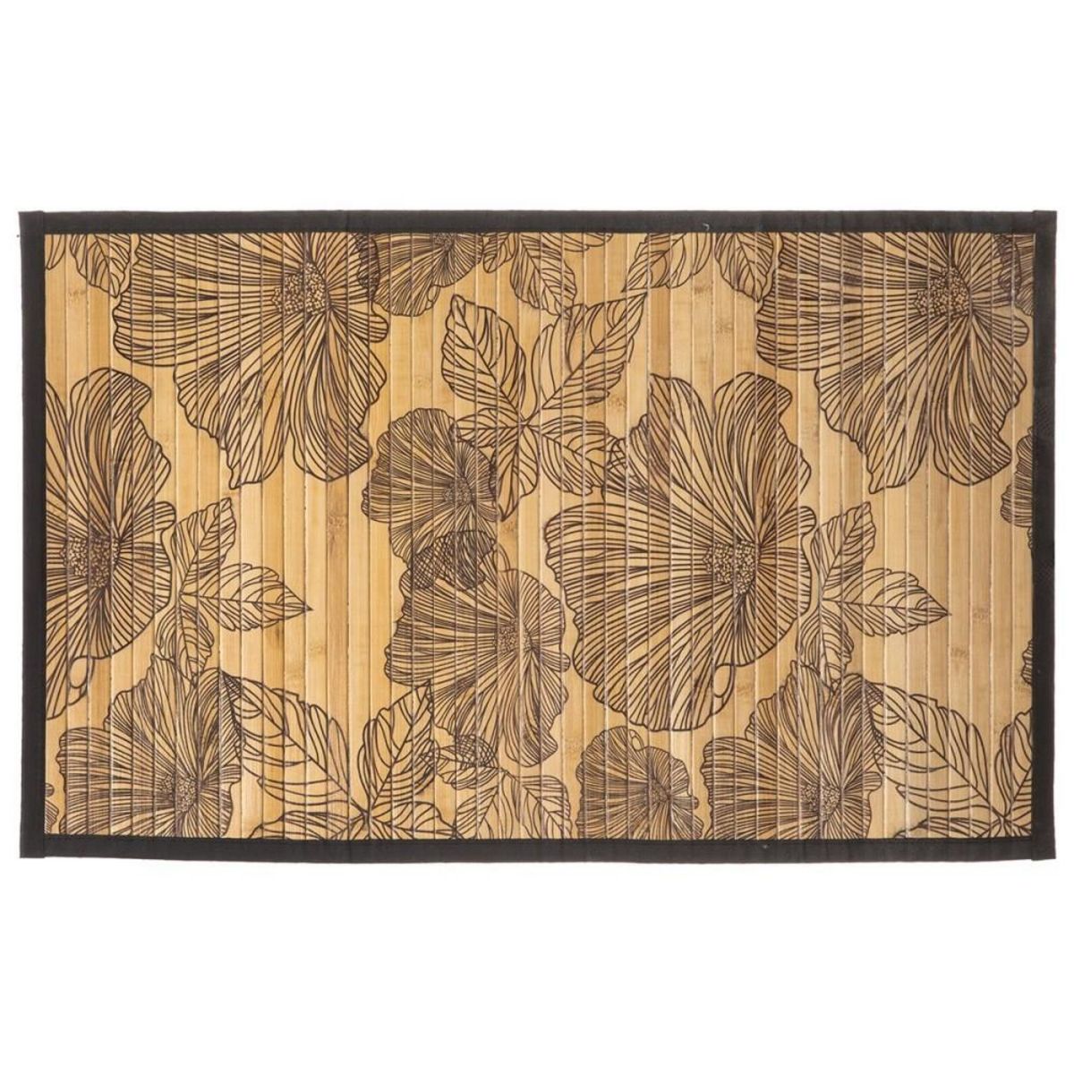 ATMOSPHERA Tapis lattes bambou 50x80 cm Blackflower