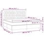Voir la diapositive 6 : VIDAXL Sommier a lattes de lit matelas et LED Gris clair 200x200 cm