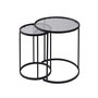 Voir la diapositive 1 : Habitat et Jardin Lot de 2 tables basses en métal  Aurum  - 60 x 60 x 43 cm - Noir Gris