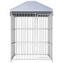 Voir la diapositive 2 : VIDAXL Chenil d extérieur avec toit pour chiens 150x150x200 cm