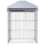 Voir la diapositive 2 : VIDAXL Chenil d extérieur avec toit pour chiens 150x150x200 cm