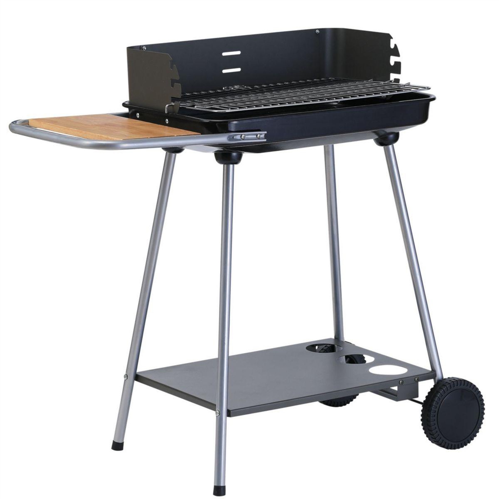 ESSENTIEL B Barbecue charbon ebca3 noir gris sur pieds, 37x23 cm