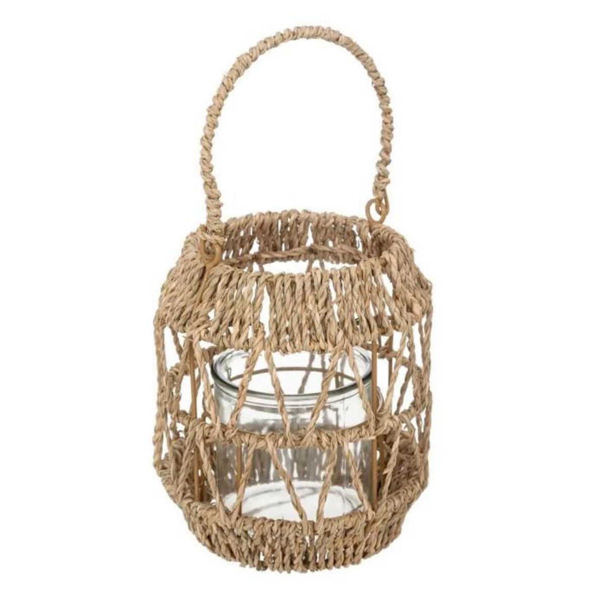 ATMOSPHERA Lanterne Déco en Rotin  Muli  18cm Beige