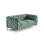 Voir la diapositive 6 : LISA DESIGN Camden - canapé 2 places chesterfield en velours - pieds en métal doré