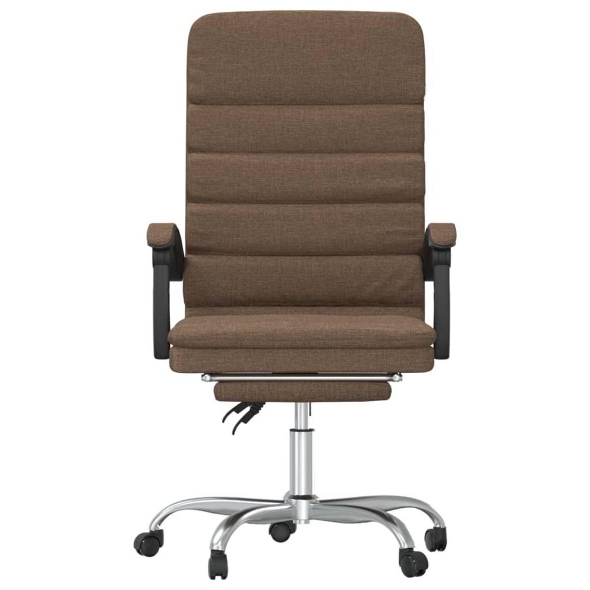 VIDAXL Fauteuil de massage inclinable de bureau Marron Tissu