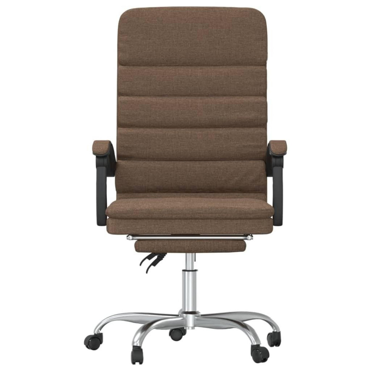 VIDAXL Fauteuil de massage inclinable de bureau Marron Tissu