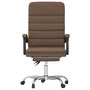 Voir la diapositive 3 : VIDAXL Fauteuil de massage inclinable de bureau Marron Tissu