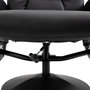 Voir la diapositive 6 : HOMCOM Fauteuil relax inclinable pivotant style contemporain avec repose-pied revêtement synthétique noir