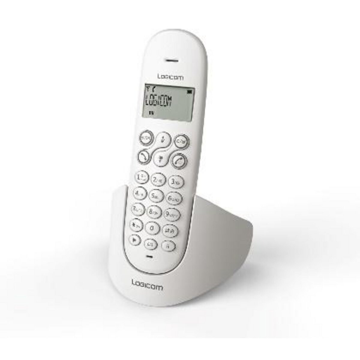 LOGICOM Téléphone DECT Luna 150 Blanc Main libre répertoire de 20 contacts choix de 10 sonneries dont 5 polyphoniques