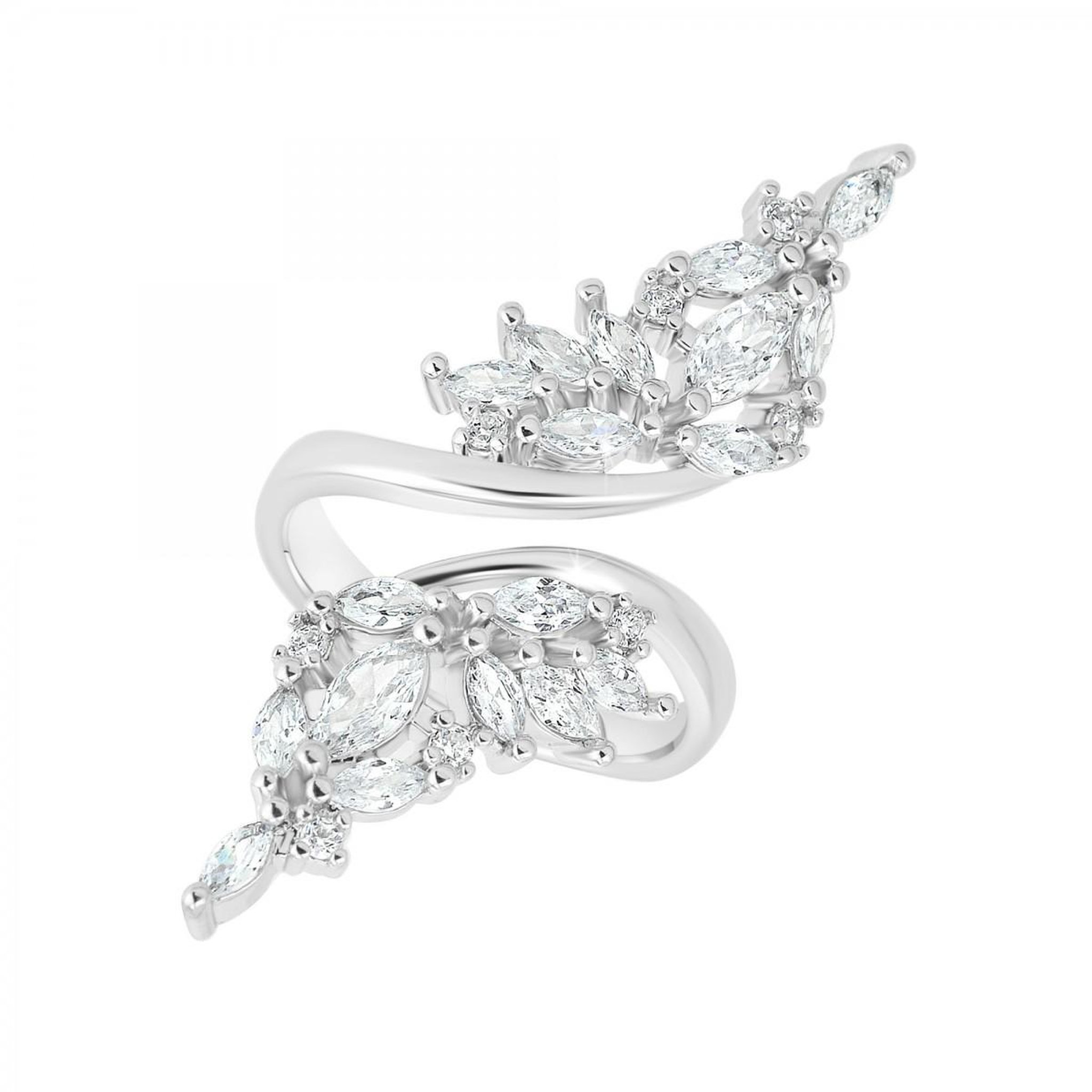Voir la diapositive 1 : SC CRYSTAL Bague ajustable par SC Crystal ornée de Cristaux scintillants