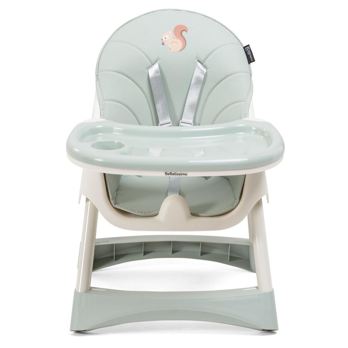 BEBELISSIMO Bebelissimo - Chaise haute 2 en 1 - Evolutive - Réglable - Pliable- Squirrel - vert - Ha-002