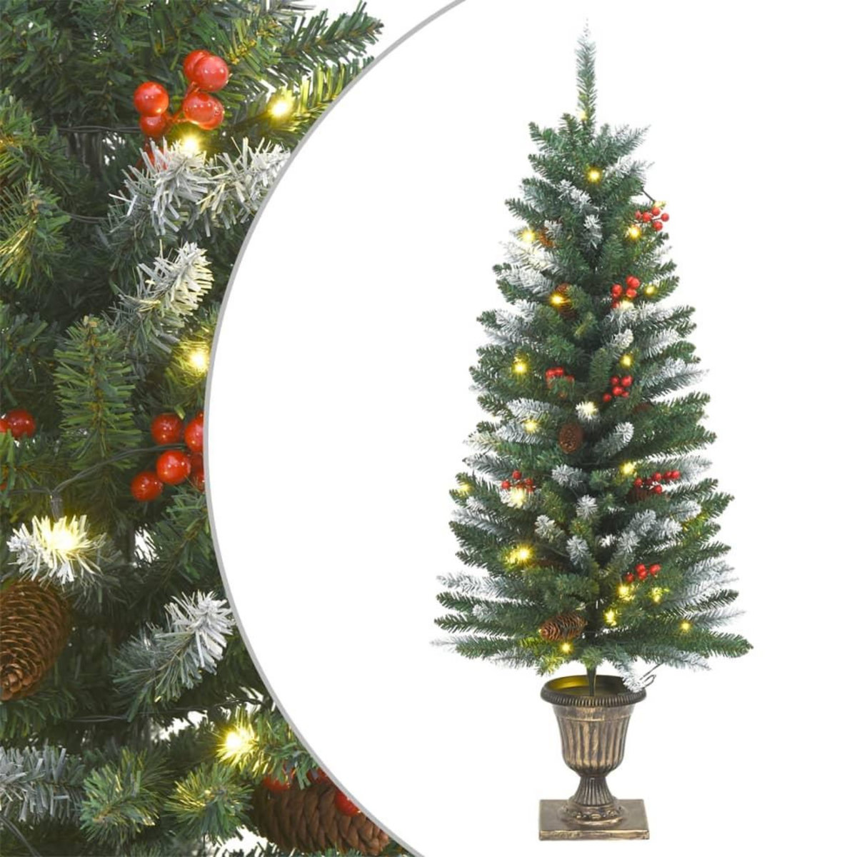 VIDAXL Ensemble de decoration de porte de Noël 4 pcs PVC