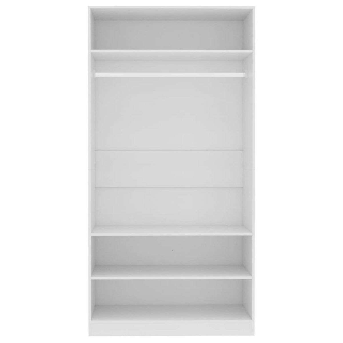 VIDAXL Garde-robe Blanc 100 x 50 x 200 cm Bois d'ingenierie