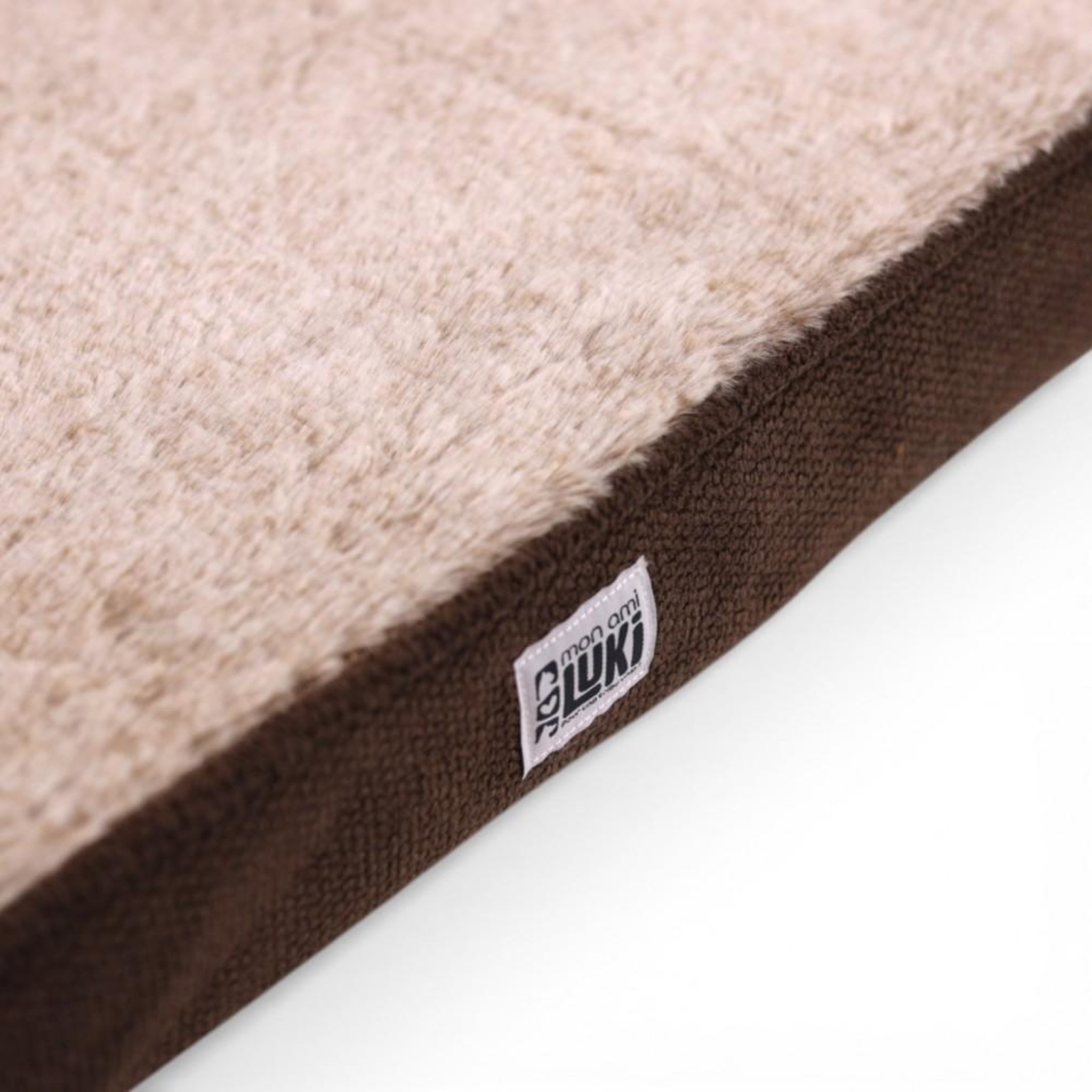 Voir la diapositive 4 : MON AMI LUKI Matelas antidérapant bord tissus et dessus fourrure pour chien